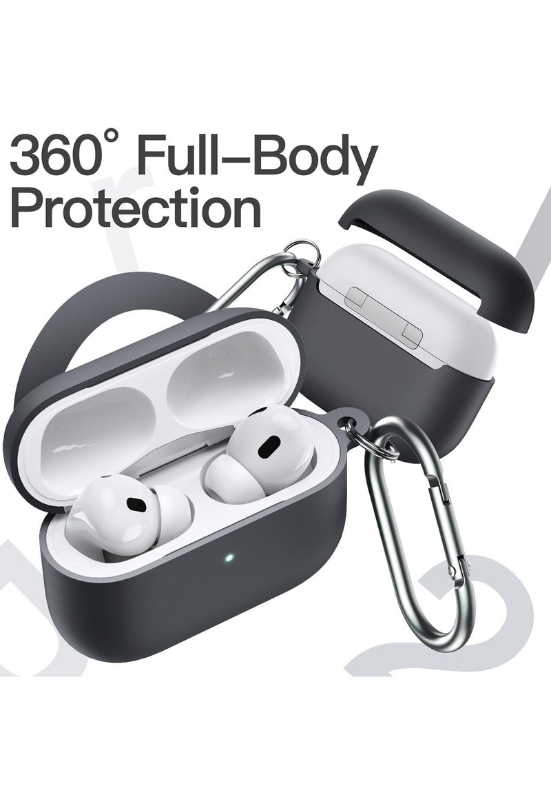 Case AirPods Pro Black Silicone Case 2019 Models – Soft Shockproof Anti-Scratch Protective Cover for 1st Generation - BLACK - Image 3